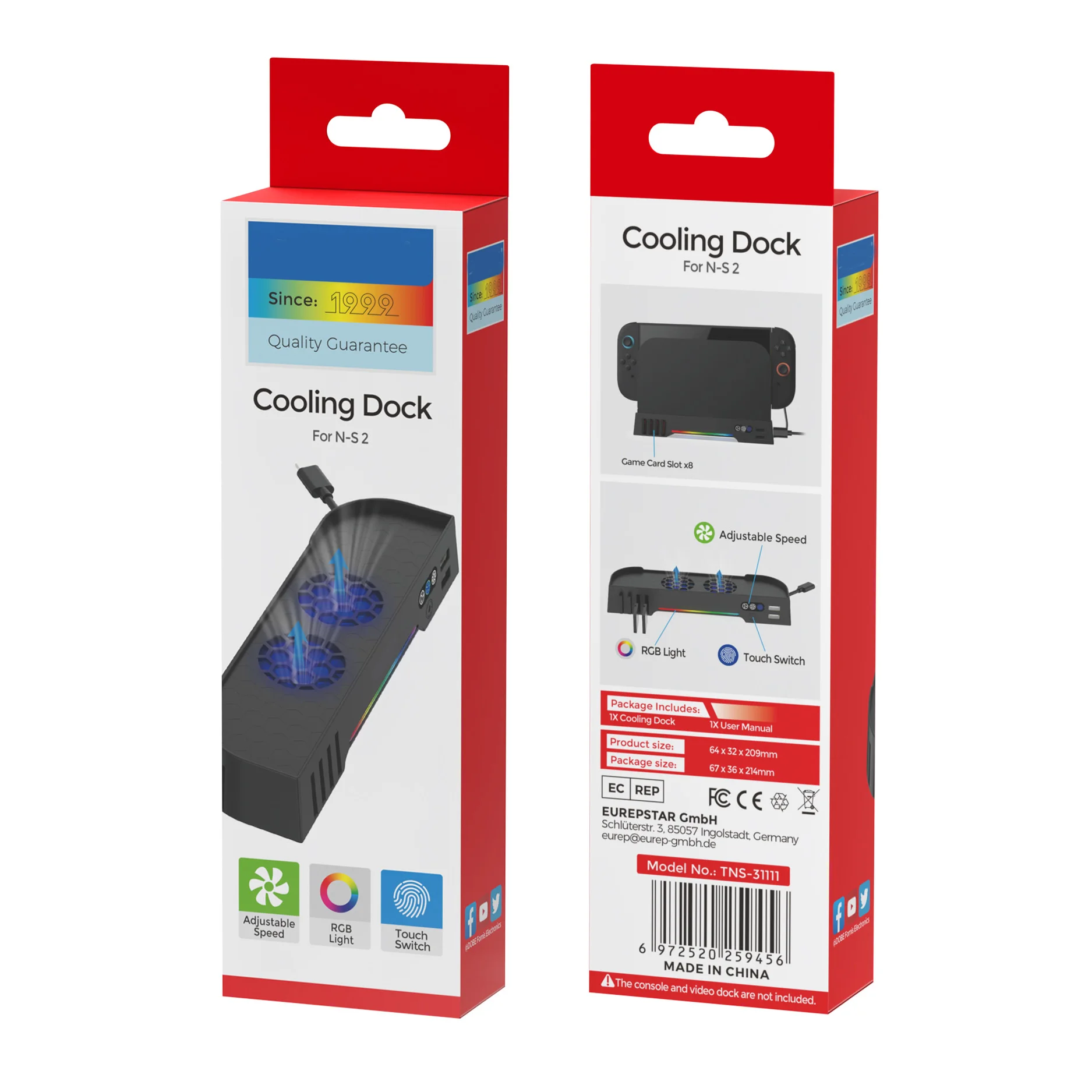 للتبديل 2 لعبة وحدة التحكم RGB المبرد المحمولة محور توسيع حامل بالوعة الحرارة قاعدة الألعاب اكسسوارات RGB الإضاءة مروحة التبريد