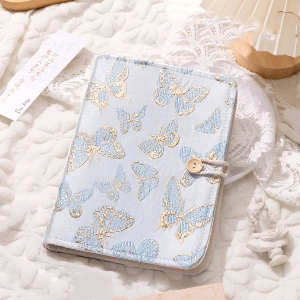 90Sheets Butterfly Cloth Notebook Blank 6-hole Loose-leaf Notebook School Supplies Stationery Office Notebook
