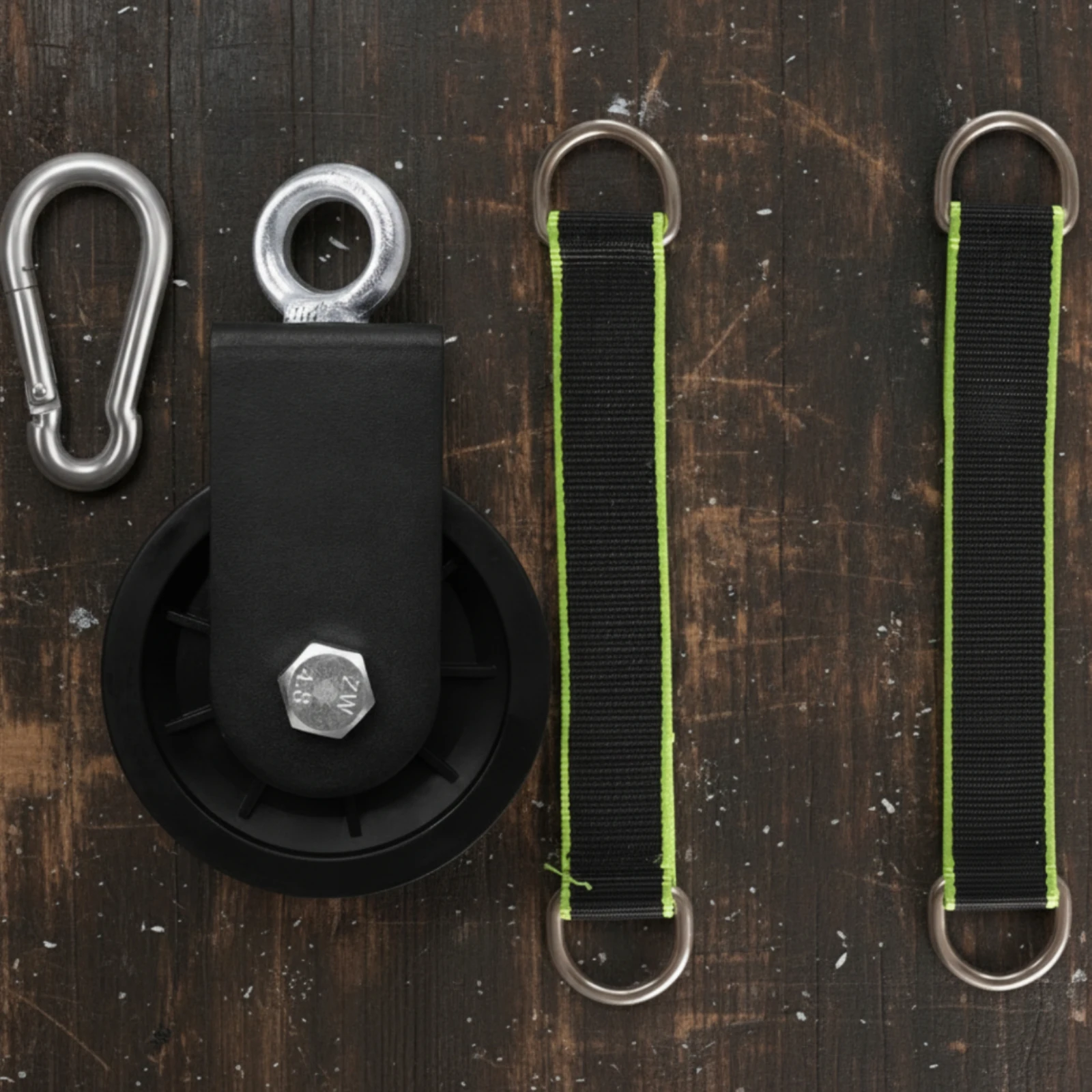 Gym Pulley with Bracket Heavy-Duty Pulley Wheel with Bracket Hardware Silent Long-Lasting for Diyers, Lat Pulldown
