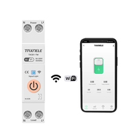 1P 63A  TUYA WIFI Smart Circuit Breaker Power Metering Energy Meter DIN Rail Smart Home Wireless Remote Control  90-300v