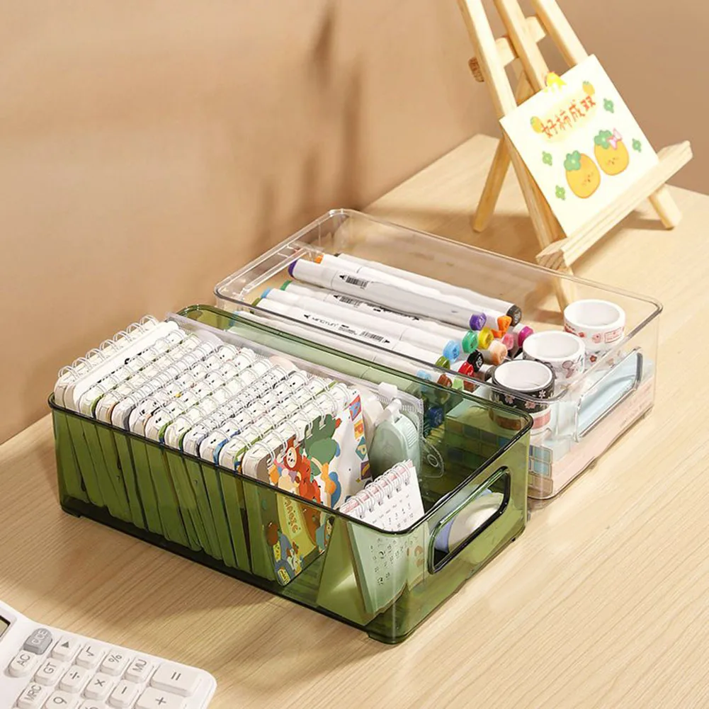 Convenient Stackable Storage Box, Clear Plastic Organizer with Handle, Perfect for Storing and Sorting Your Baby\\\'s Essentials