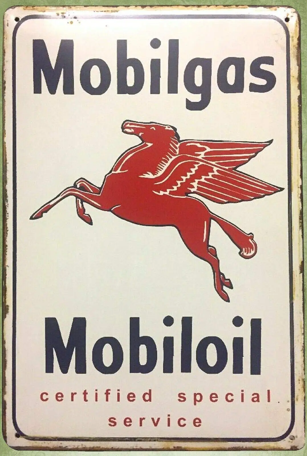 Metal Sign 8 X 12Inch - Room Decor Oil Pegasus Certified Special Service Metal Sign sign