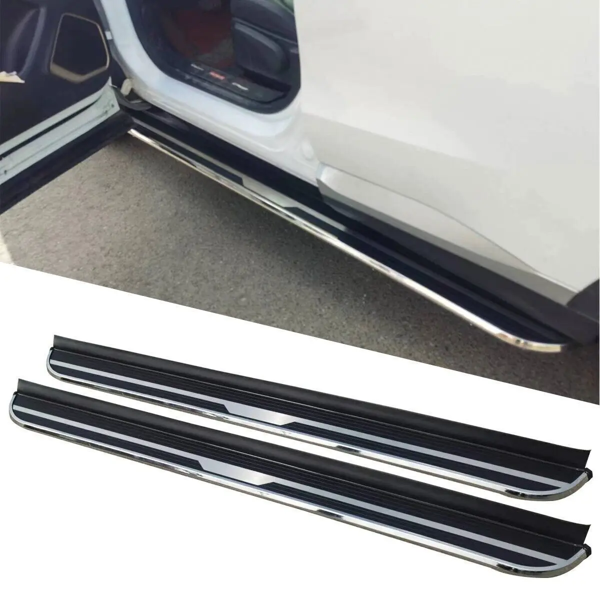 2Pcs for land rover Freelander 2 LR2 2006-2016 Fixed Side Step Pedal Running Board Nerf Bar