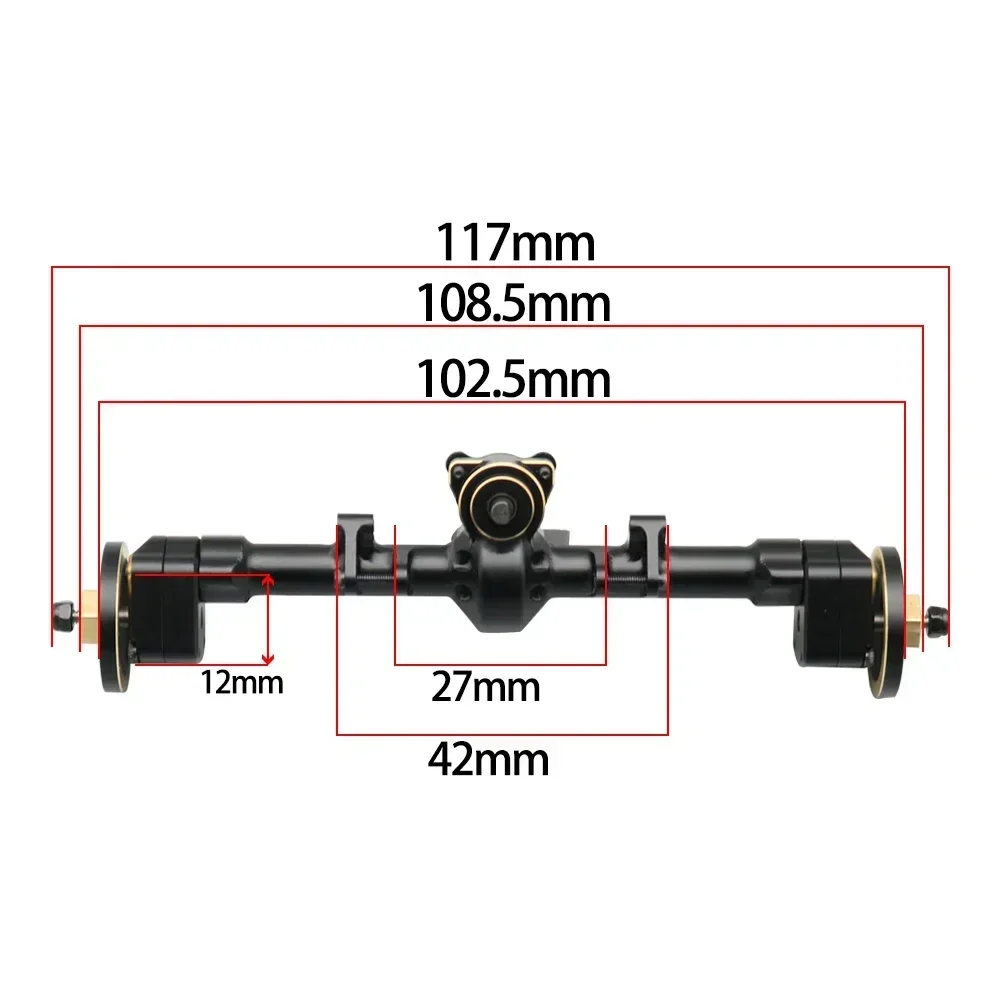 HooCrawler All Brass SCX24 Portal Axle with Heavy Brass Weights for 1/24 RC Crawler Axial SCX24 90081 C10 Jeep Gladiator Bronco