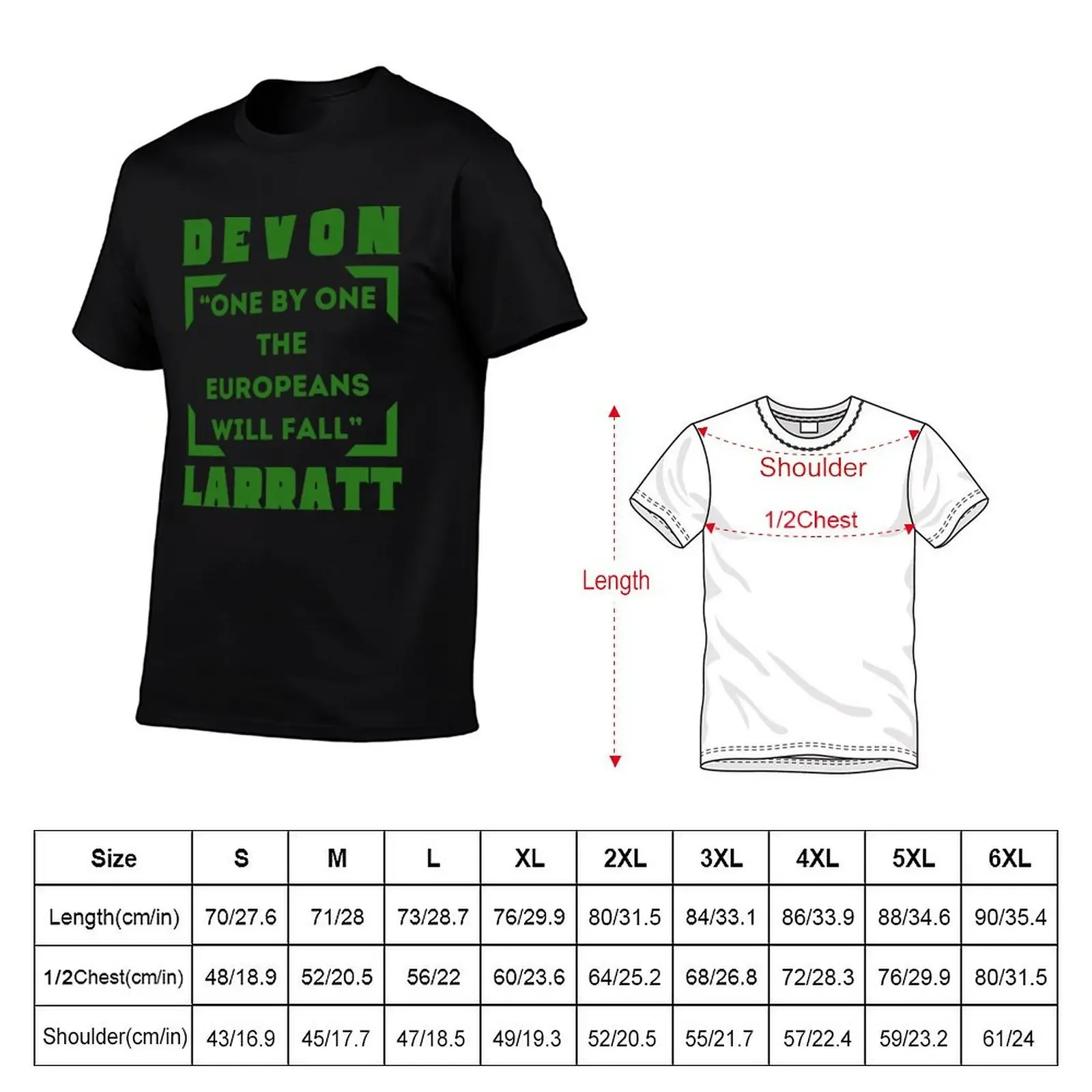 Devon Larratt “One 1 T-Shirt quick-drying custom shirt kawaii clothes anime shirts men