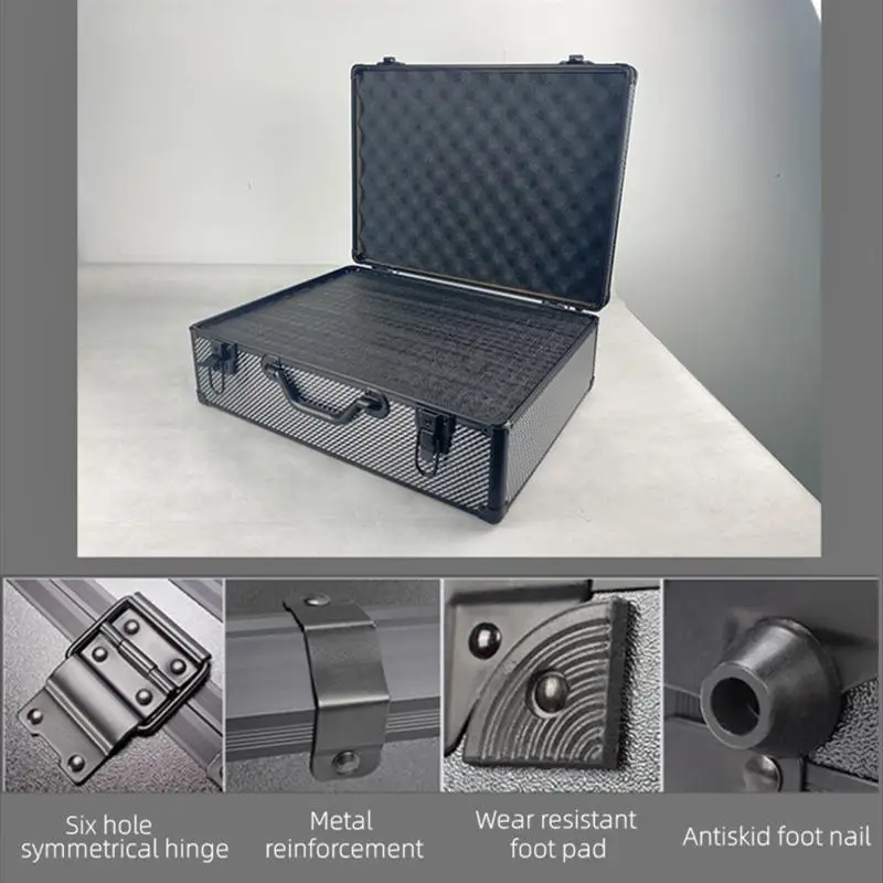 Aluminum Case Tool Box Protable Tool Storage box Waterproof Hard Case Large Capacity tool box Safety Instrument Tools Organizer