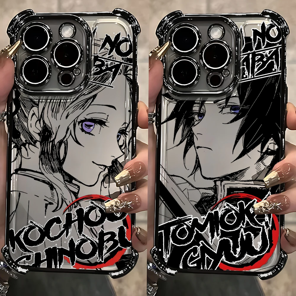 Funda de teléfono con revestimiento de Anime D-Demons S-Slayers para Xiaomi Redmi A7 15 A3 15C 14C K50 A1 Note 15 14 Pro Plus 4G 5G, Airbag anticaída