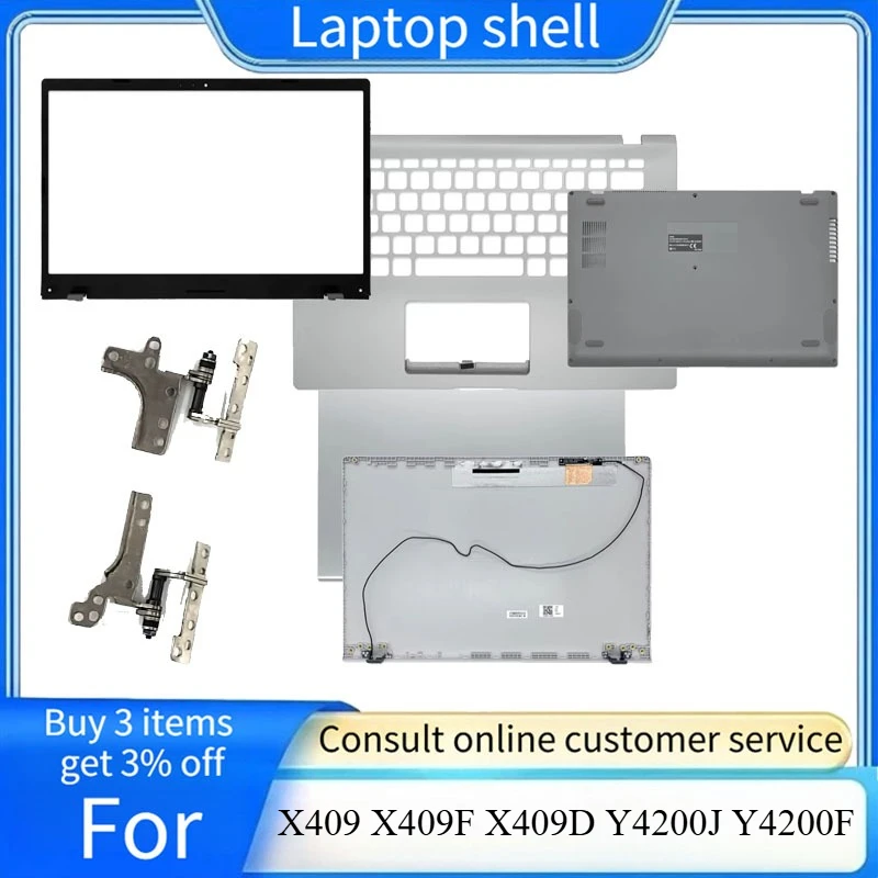 NEW LCD Back Cover Top For Asus X409 X409F X409D Y4200J Y4200F Laptop Cover Front Bezel Palmrest Bottom Case Laptop Frames