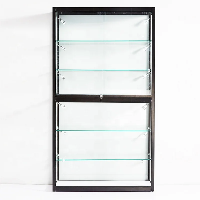 

Custom. high quality tempered glass display showcase cabinet for sale, office furniture with LED lights