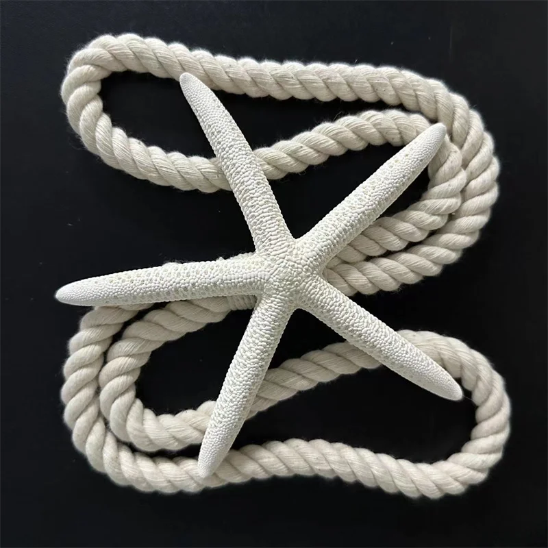 1 PC Natural Starfish Five Finger Star Curtain Buckle Hand Woven Curtain Binding Rope Curtain Decoration Binding Strap