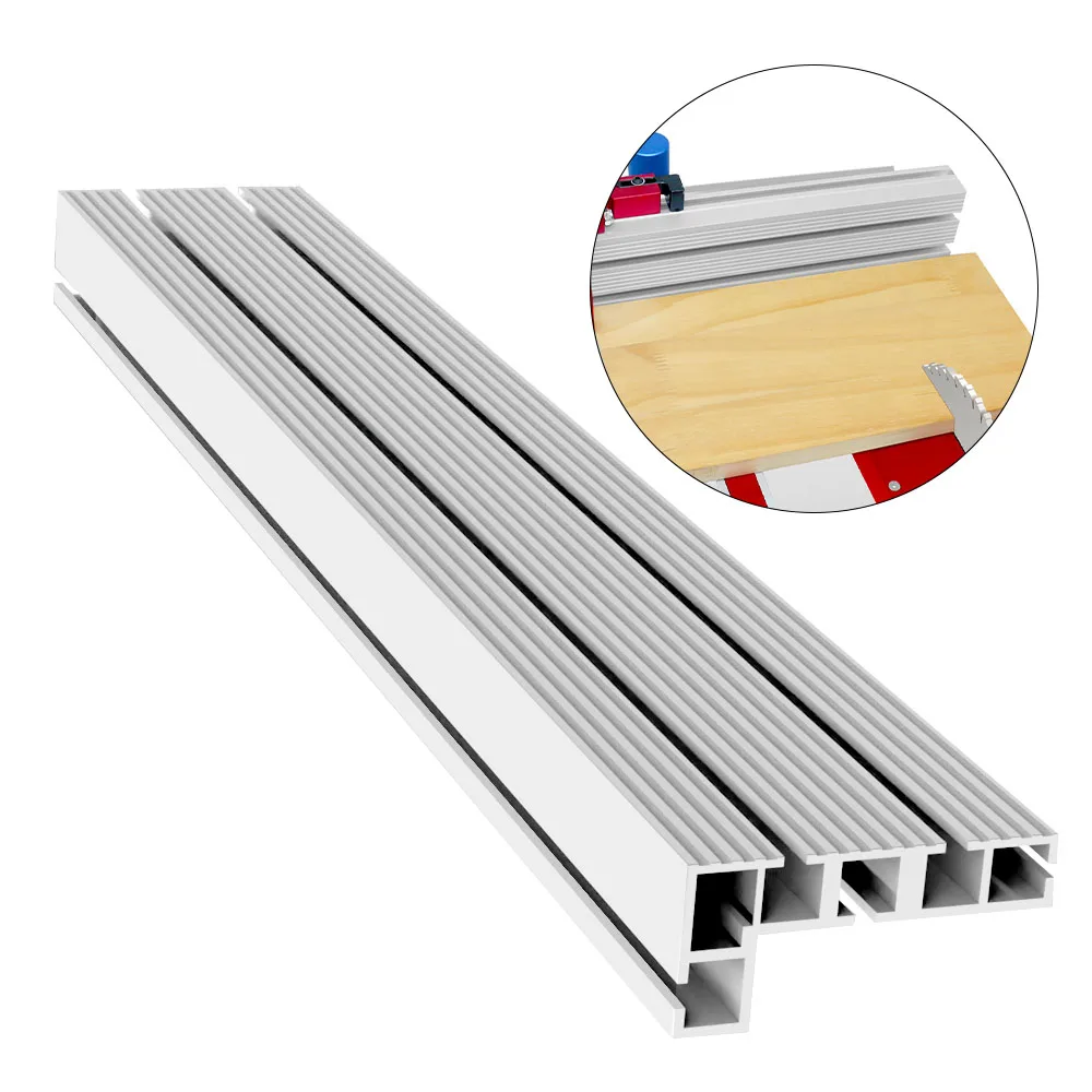 Multi-track Aluminium Profile Fence,T Track Slot Sliding Bracket DIY T Slot Jig Miter Track for Woodworking Router and Table Saw