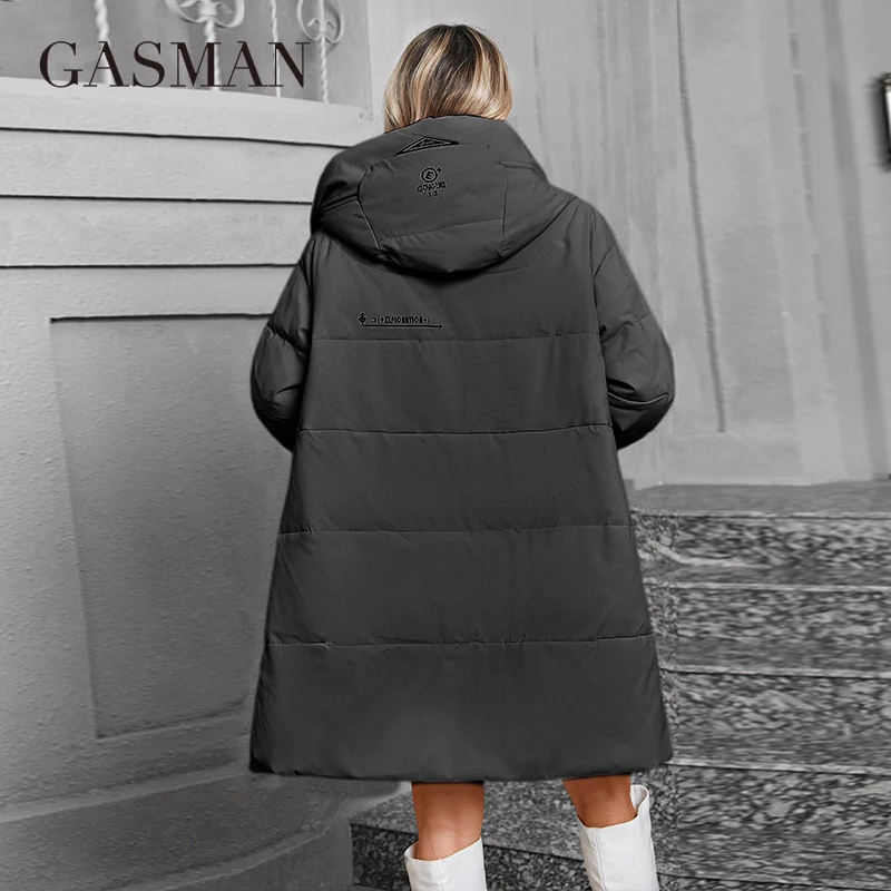 GASMAN 2024 Long Puffer Winter Down Jacket Women Thick Coat Women Hooded Parka Warm Female Brand Cotton Clothes Winter GM-83613