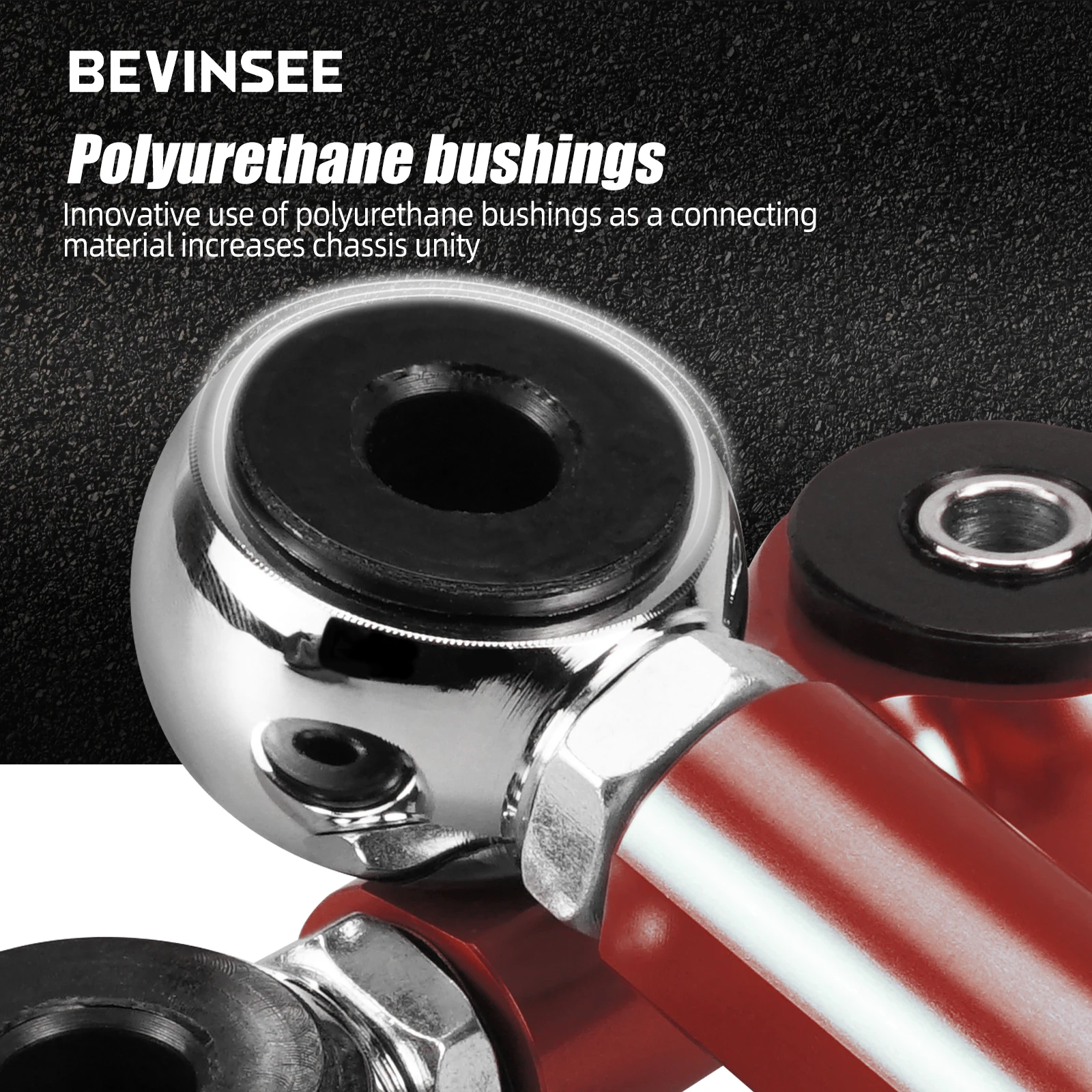 BEVINSEE Adjustable Rear Sway Bar Endlink Kit for BMW E46 1999-2006 Replace for 33551094619 33552283743 33-55-2-282-182