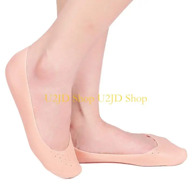 U2JD Gel Heel Socks Protector Inserts Support Ankle Support Sleeve Moisturising Socks