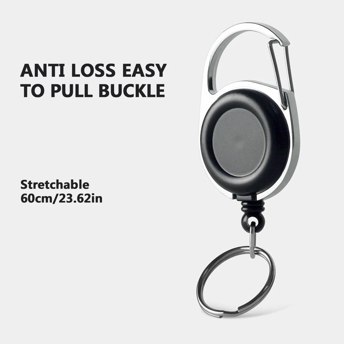 حبل قابل للسحب مضاد للخسارة كماشة الصيد، مقود أمان 60 سم لملحقات معدات صيد قوارب الكاياك #1