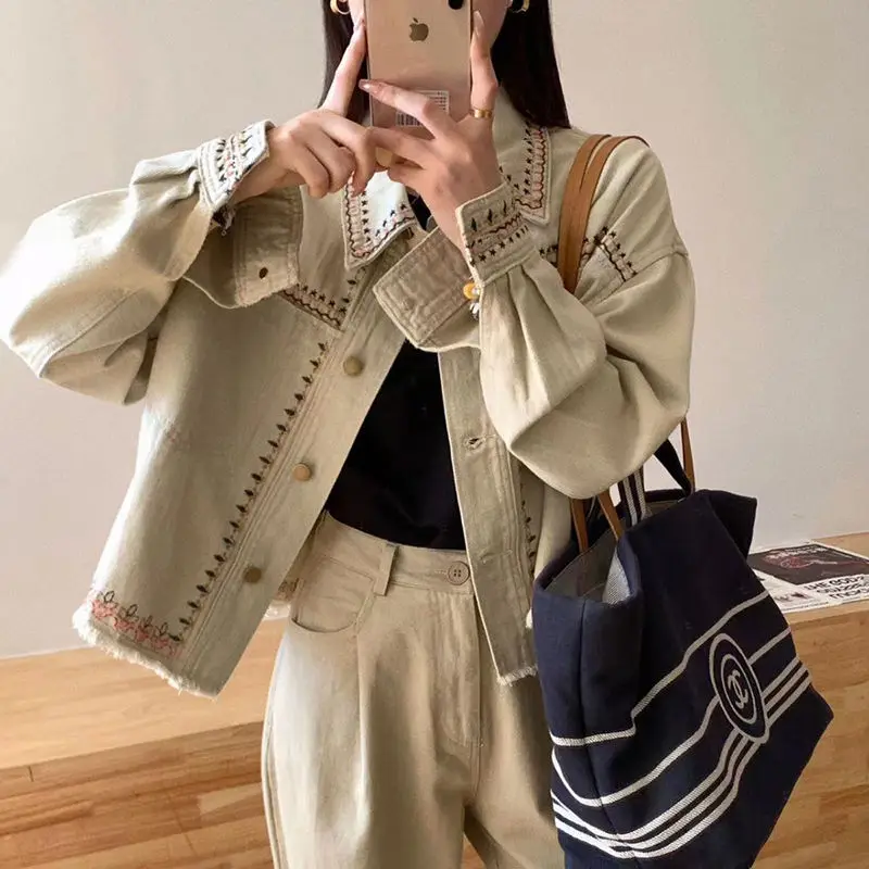 

Retro Denim Jacket For Women In Spring And Autumn 2025 Vintage Casual Short Jacket Top
