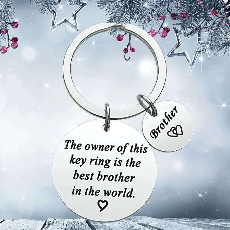 New Brother Gifts Keychain Pendant  Brother Birthday Graduation Gifts Key Chain The Owner of This Key Ring Is The Best Brother