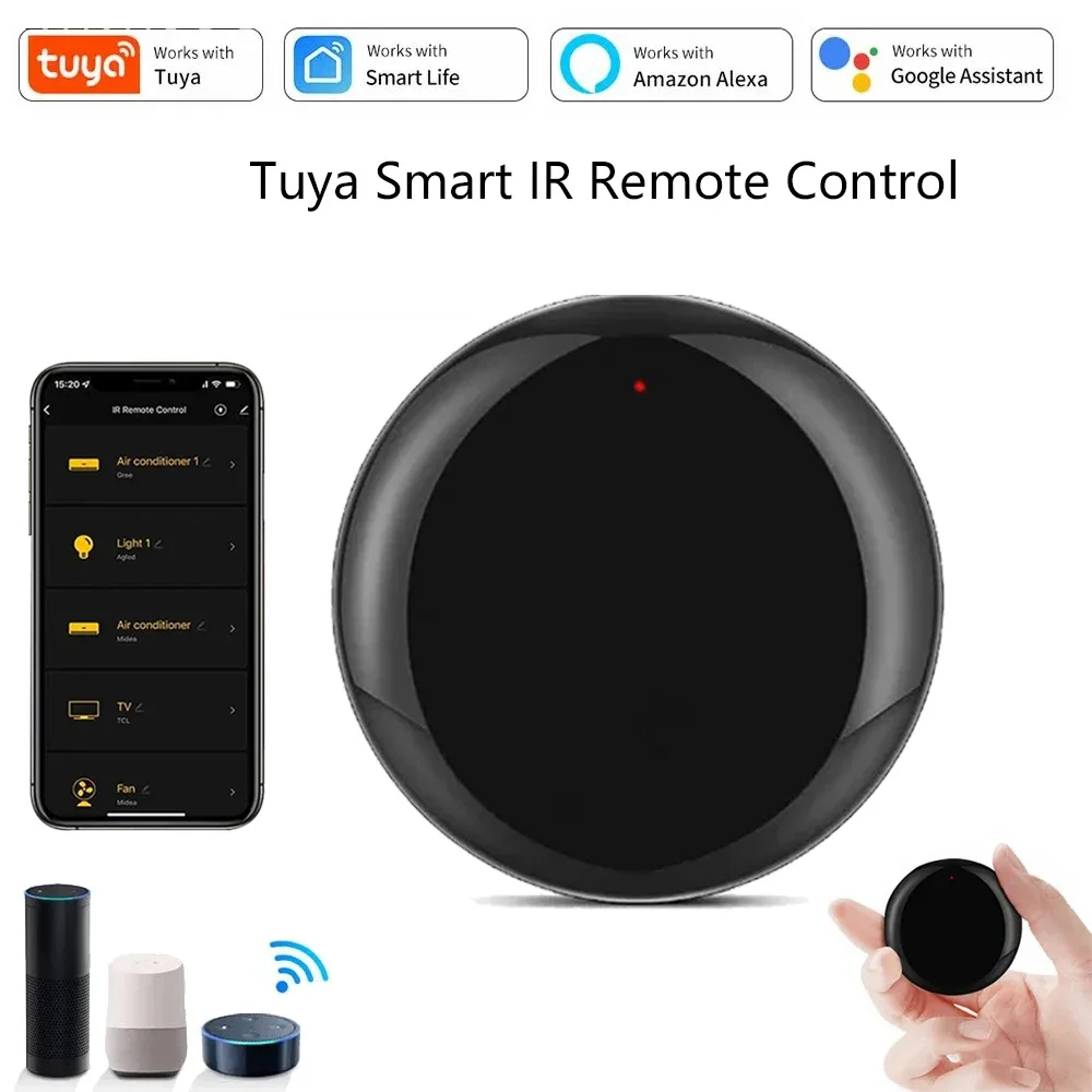 Tuya WIFI Smart IR Remote Control Universal Infrared Controller For Air Conditioner TV Light APP Control Work With Alexa Google