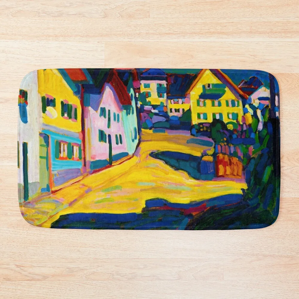 

Houses at Murnau by Kandinsky Bath Mat Bathroom Slip Bathroom Shower Bathroom Shower Curtain Mat