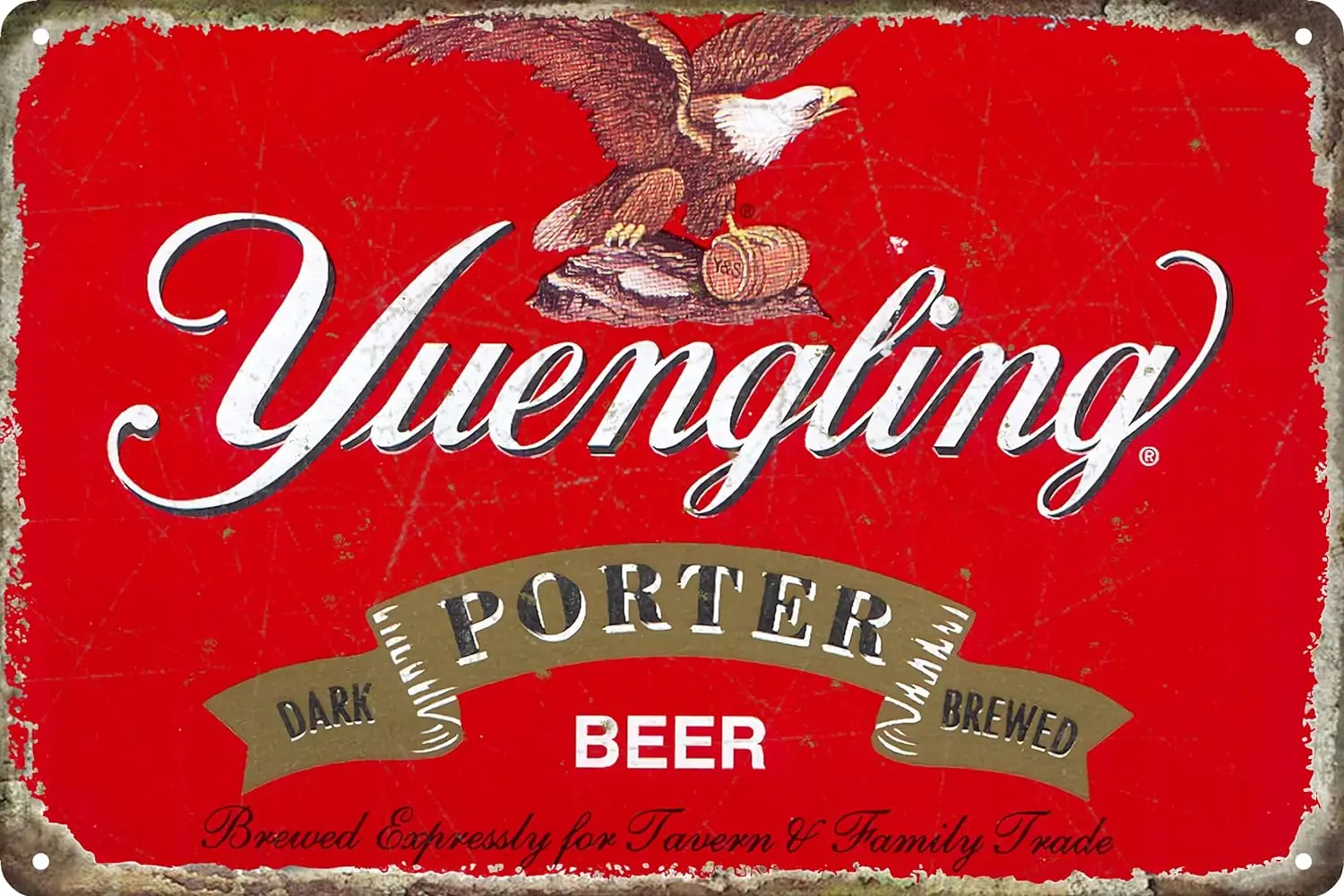 Vintage Yuenglings Tin Metal Tin Sign Tin Plate Sign Wall Art Decor TIN SIGN 8X12 INCH (Red) sign