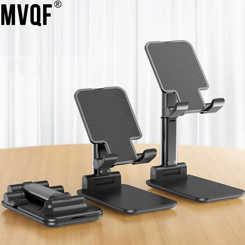 

MVQF Phone Desk Stand Holder Universal Desktop Mobile Phone Holder Stand for IPhone IPad Adjustable Tablet Foldable Table Cell