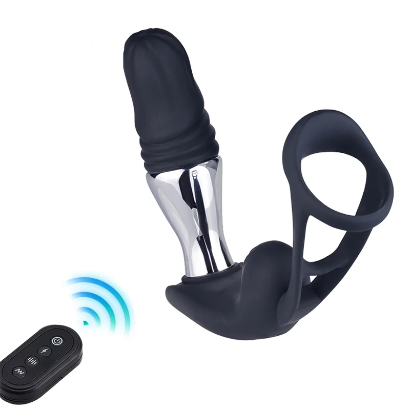 Male Prostate Massager Electric Shock Penetration Anal Vibrator Metal Anal Plug Sexy Adult Butt Plug But Pluk Sex Toys for Men