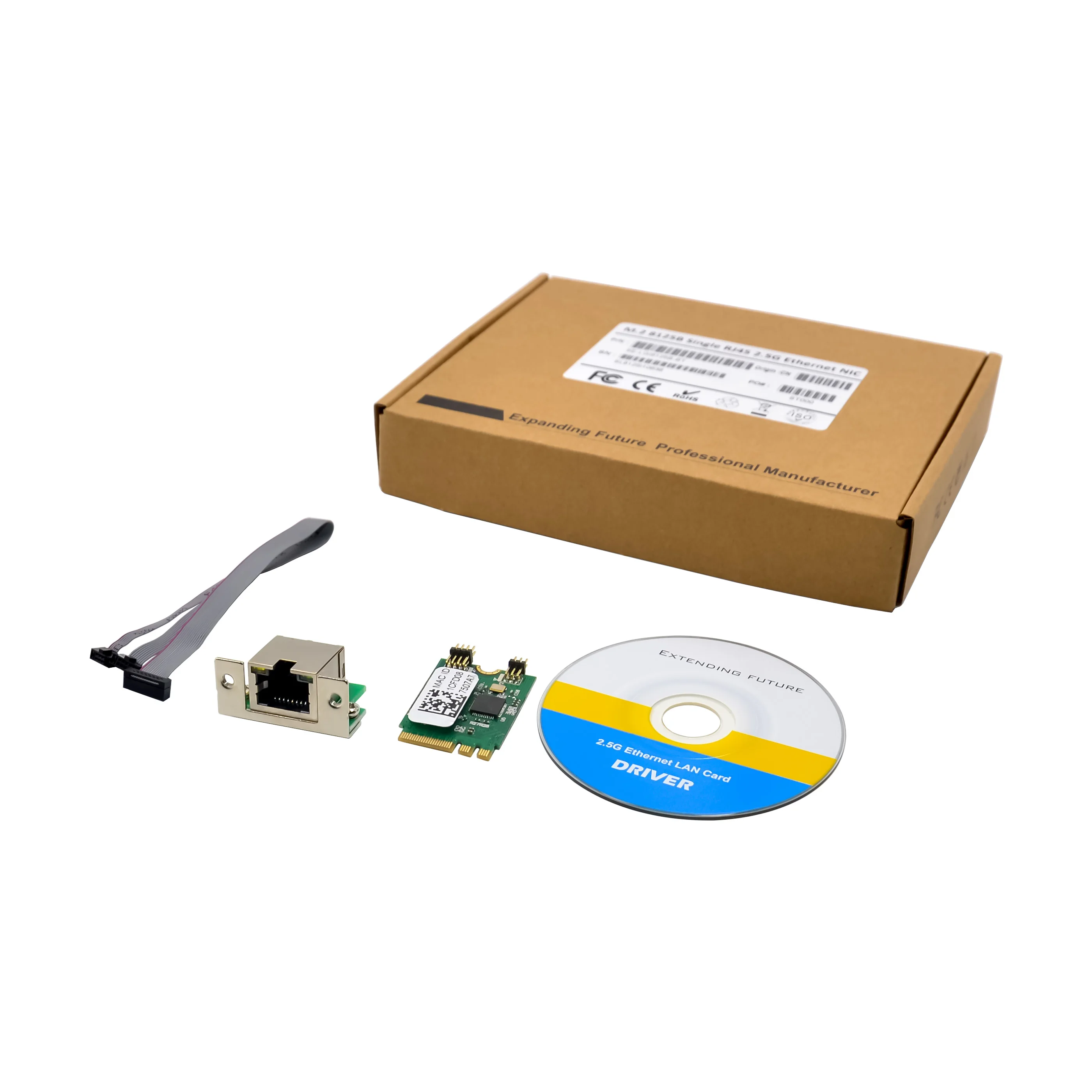 SUNWEIT ST7206 M.2 A+E 8125B 2.5G Server NIC مع محول شبكة سلكي فردي RJ45 10/100/1000M خادم داخلي 2.5G مخزون NIC #6