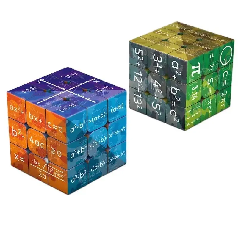 3x3x3 chemia matematyka NO1 i 2 magiczna kostka Puzzle Element wzór Cubo prezenty dla dzieci edukacyjne zabawki Fidget