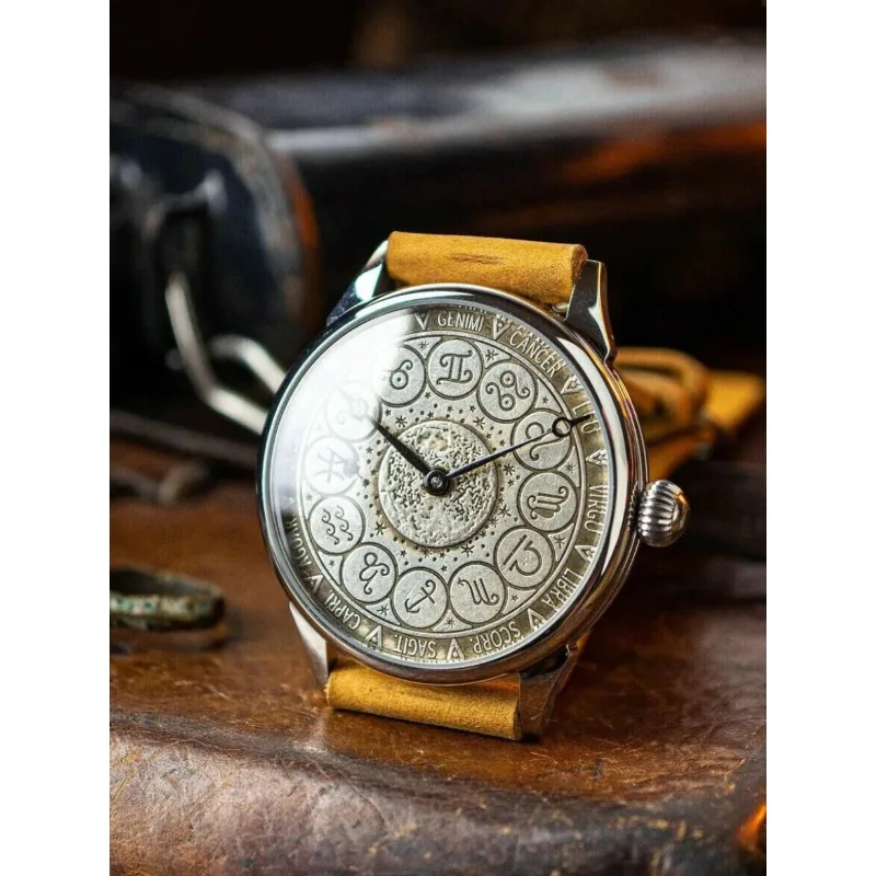 Exclusive 12 Constellation Coin Handmade Men's Mechanical Watch