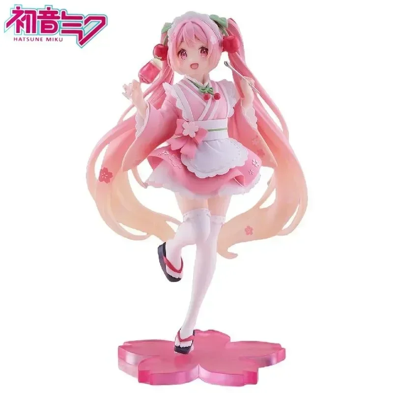 オリジナル-タイトー-初音ミク-coreful-桜和風茶々-ver-メイドフィギュアアニメ置物モデル-gk-グッズおもちゃかわいいギフト