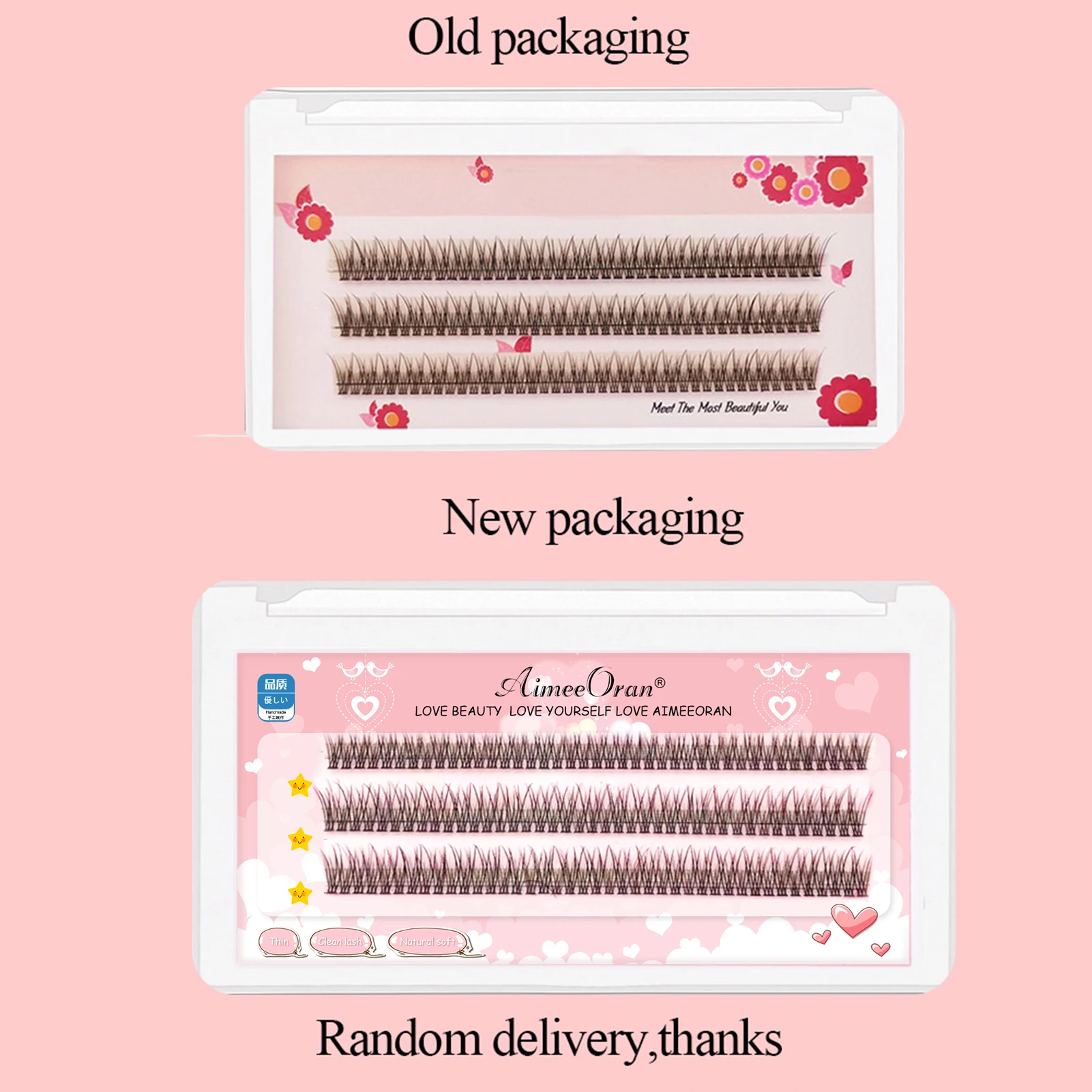 Cluster di ciglia naturali Manga Estensioni delle ciglia Ciglia a grappolo Coda di pesce segmentata Ciglia sottili per trucco Donne fai da te Ragazze