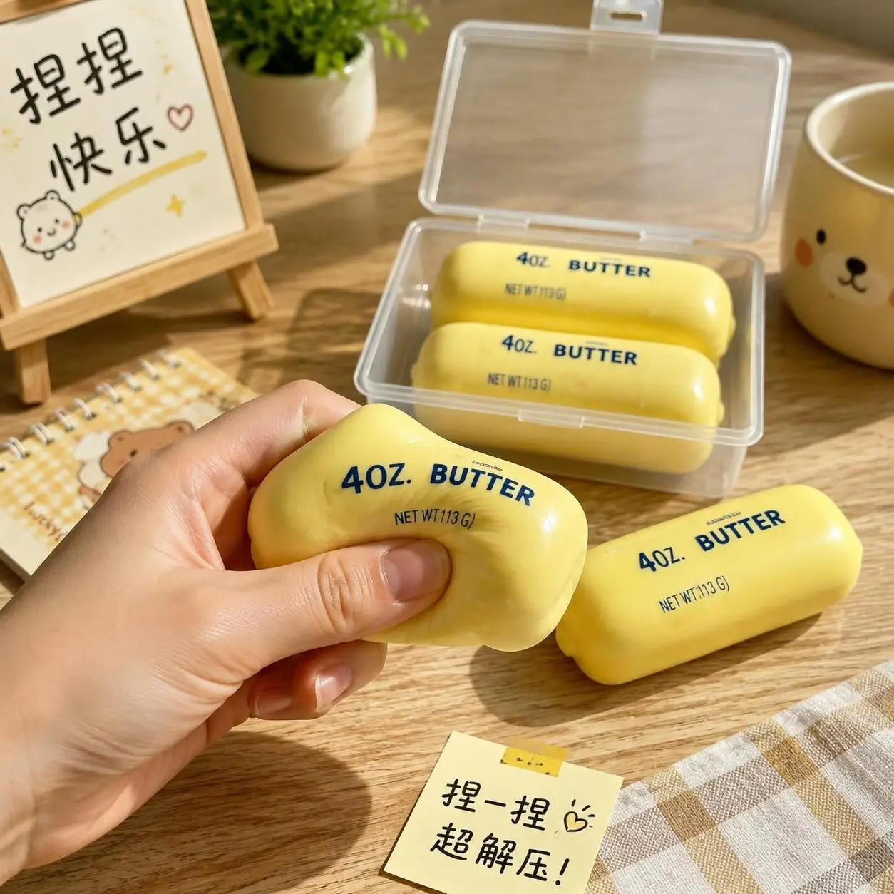 Butter Stick Wax Cracking Squeeze Crackable Texture Crispy Feel Crunchy Sound Ball Handmade Craft Cheese Soft Gel Fidget