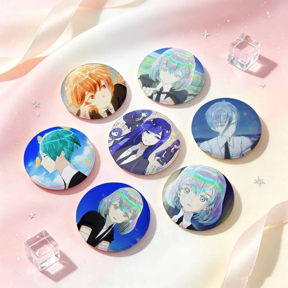 Land Of The Lustrous Jade Diamond Comic Badges Button Round Creative Pin Brooch Badge Bag Decor Accessories Fans Friends Gifts