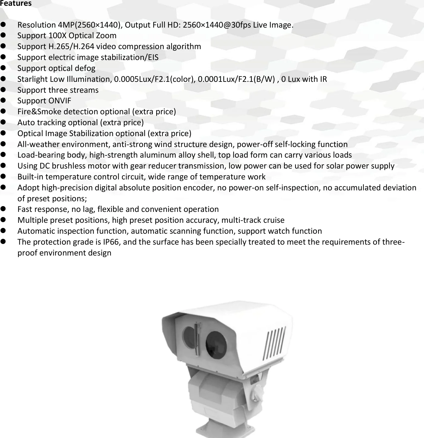 Ultra Long Range 86x Optical Zoom And 1KM Laser IP Camera Applied From Vehicle Auto Recognized Track To Marine Detection