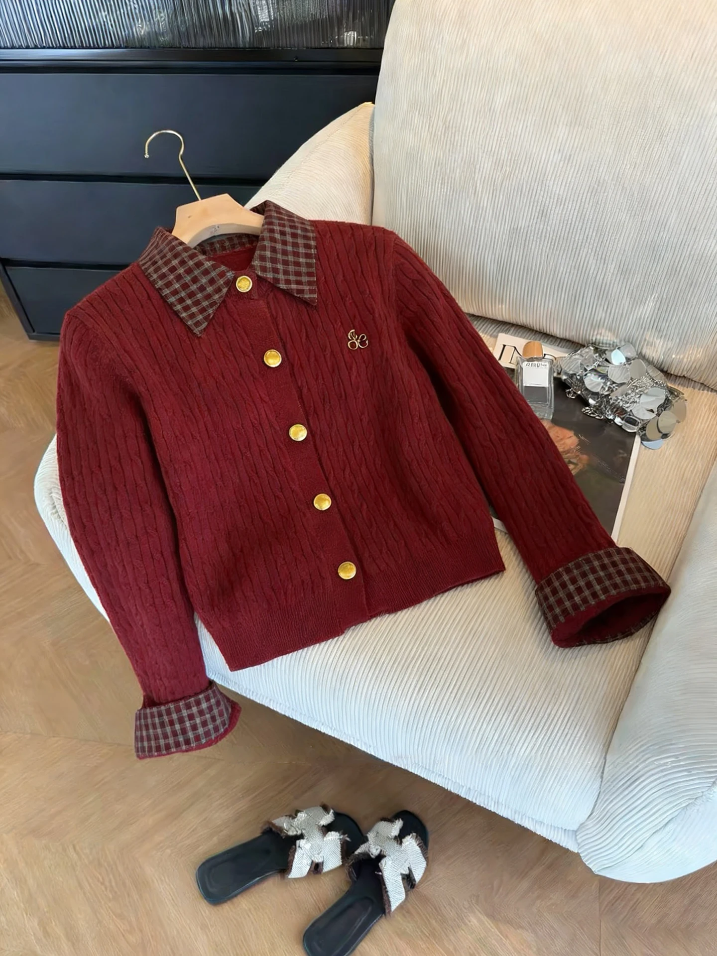 

Красный вязаный свитер Ne Twisted, пальто, повседневное пальто, весна-осень, женская модная уличная одежда, вязаный открытый кардиган