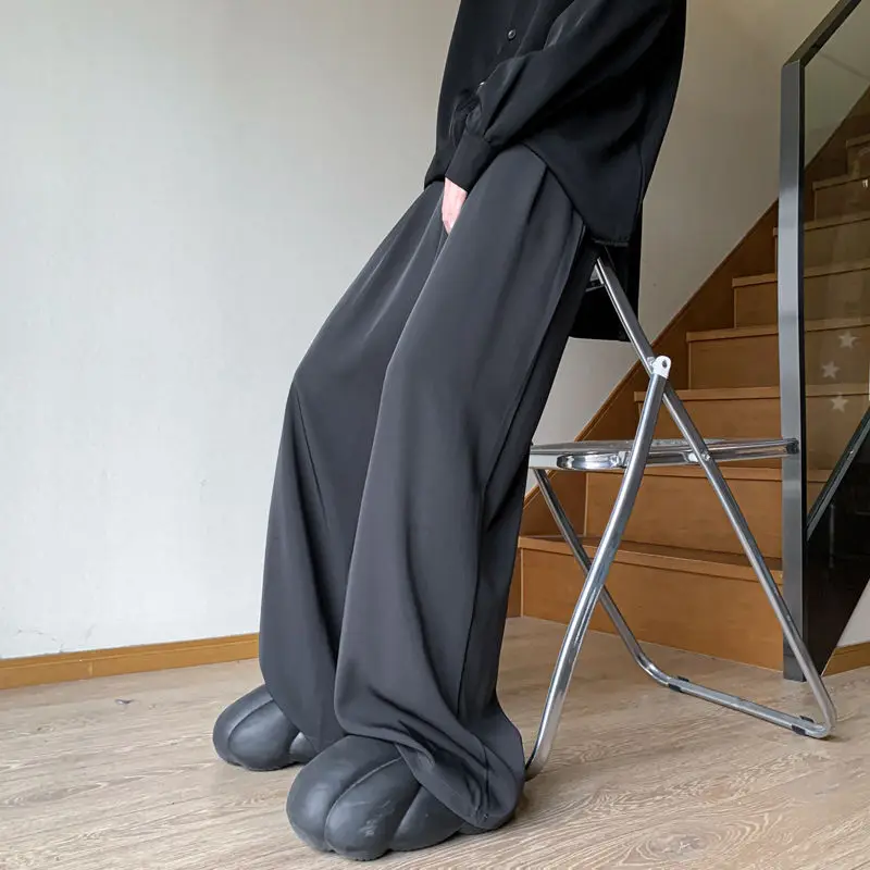 

Plain Cooling Suit Trousers for Men Pocket Draped Summer 2025 Clothing Slacks Korean Reviews Many Formal Luxury Man Suits Pants