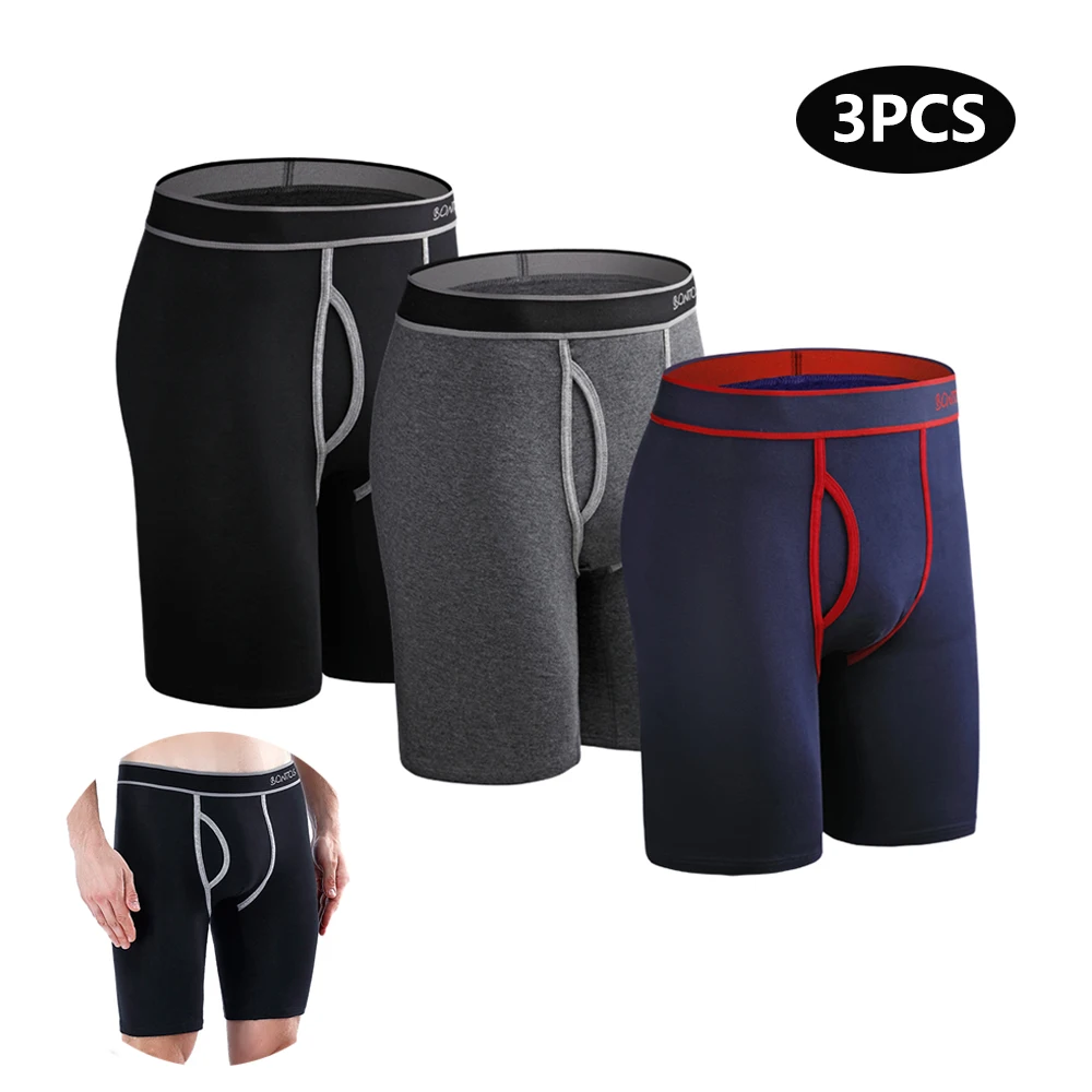 Sous-vêtements en coton à ouverture frontale pour hommes, culottes imprimées pour hommes, caleçons sexy pour la famille, caleçons de sport pour