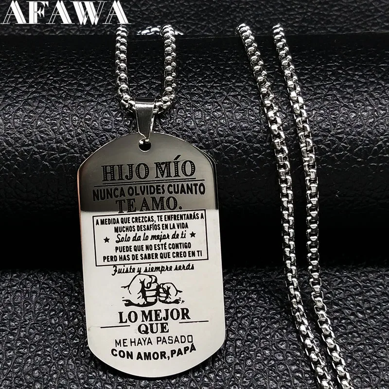 

2024 Fashion Famliy Stainless Steel Statement Necklace for Women Spain Silver Color Necklaces Pendants Jewelry collares N920S01