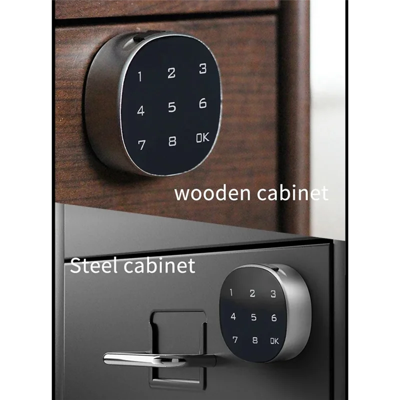 Fechadura eletrônica inteligente digital para caixa de correio, tela sensível ao toque, arquivo, ferro, aço, porta de armário, senha, teclado, fácil de usar, 30mm