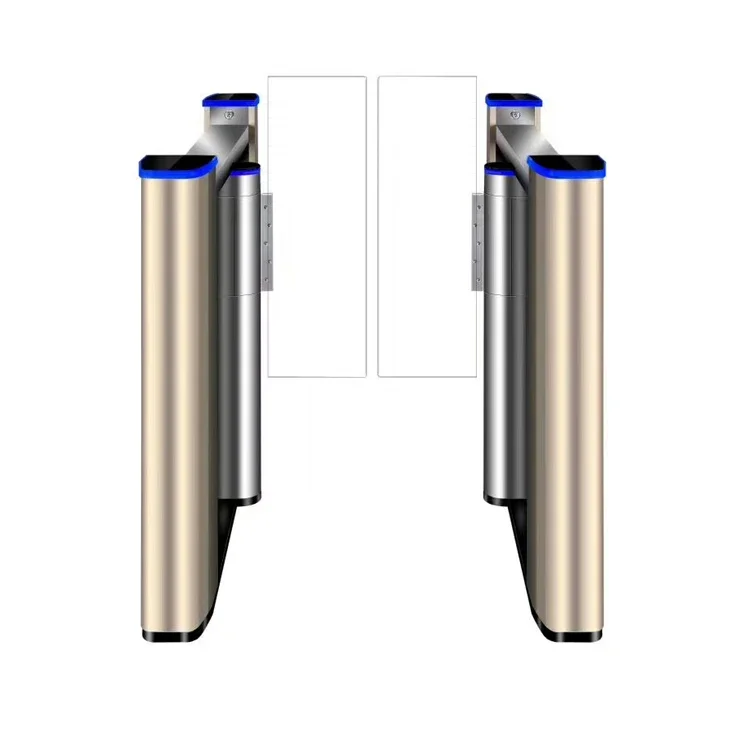 Porte de couleur pivotante à grande vitesse, moteur DC 24V, système de contrôle d'accès pour piétons, accessoire de taux de passage