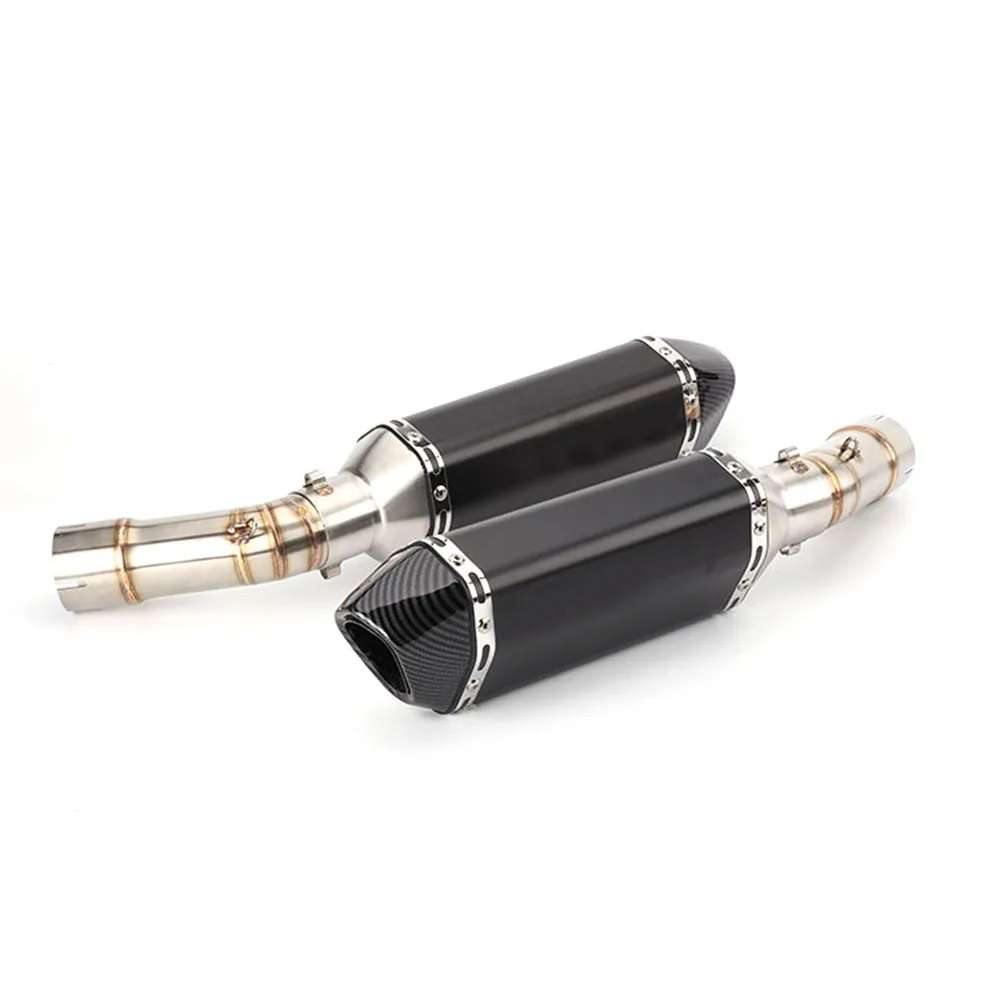 Modify Universal Motorcycle Exhaust Pipe 848 848EVO 1098 1198 Moto Muffler System 51mm Mid Link Pipe Pot Escape Slip-on