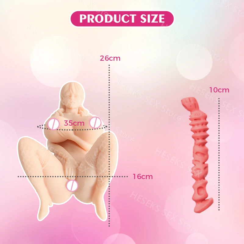 HESEKS TPE Sex Doll For Men Artificial Vagina Sex Toy Male Masturbator Pocket Pussy Adults Shop Anime Figure Masturbation 18+