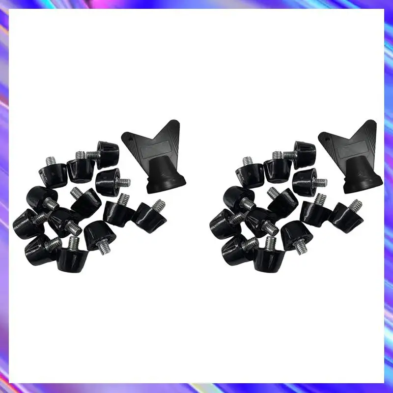 

L71A 24 PCS Football Boot Spikes Professional Soccer Boot Cleats M5 Replacement Studs With Wrench Track Shoes Spikes 10Mm