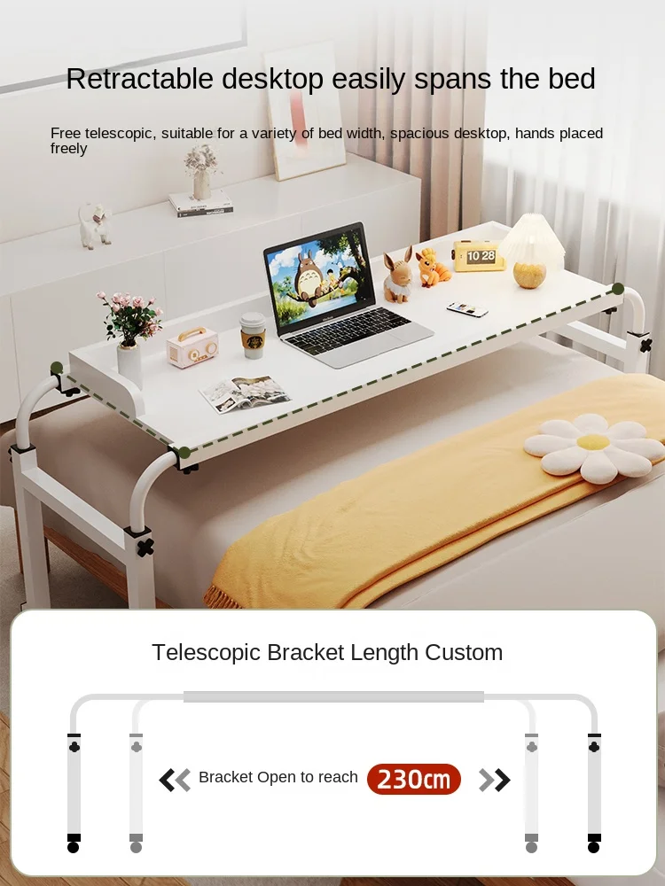 Cross bed table removable desk computer househol bed table lazy lift bedroom bedside small