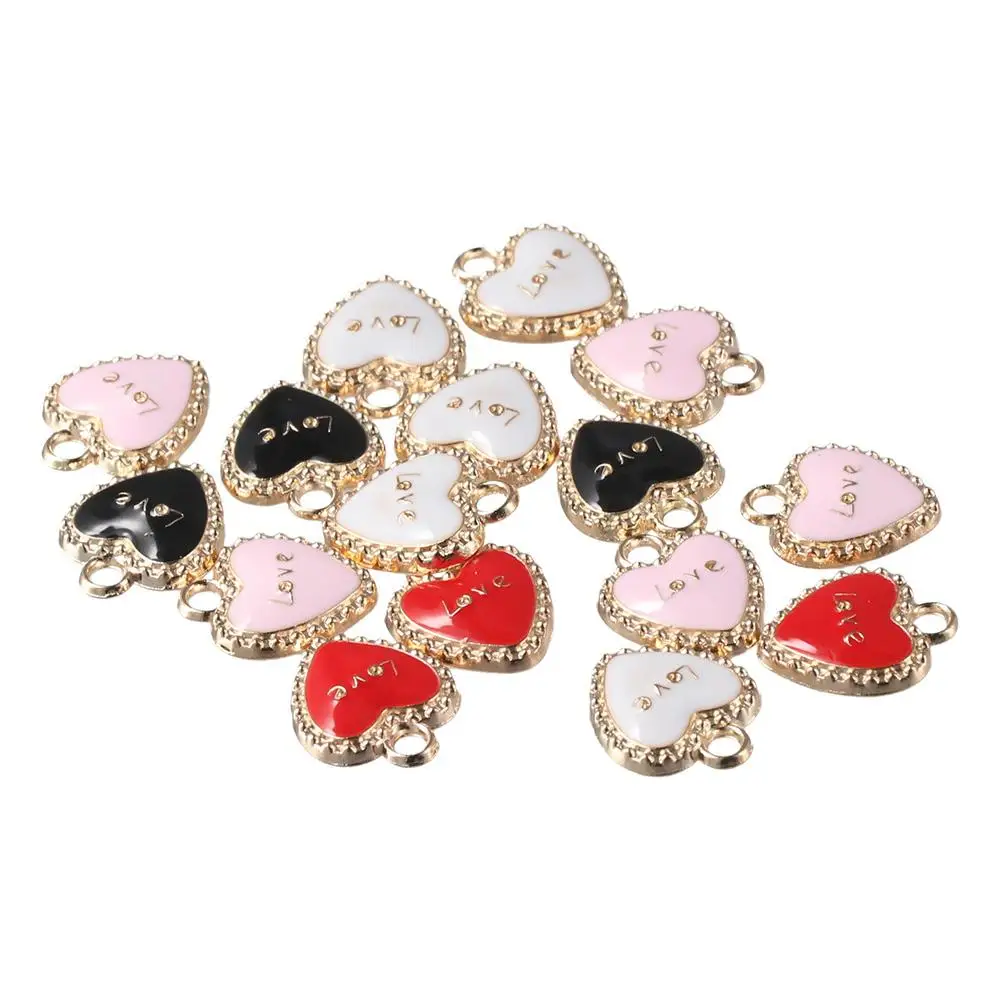 

Multicolour Love Charms Alloy Enamel Love Charms DIY Crafts Bracelet Keychain Making Jewelry Accessories