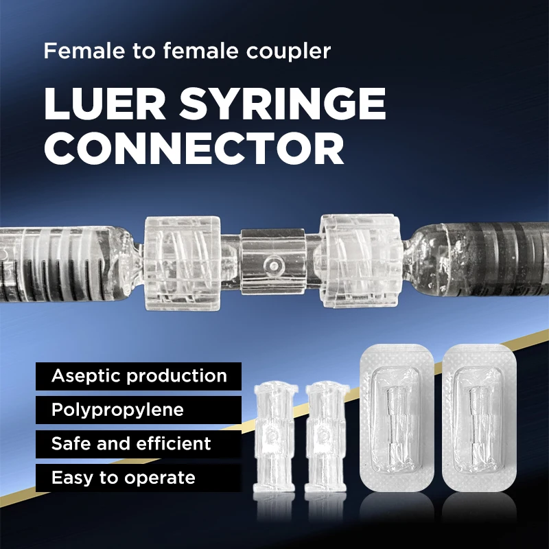 

Стерильный разъем для шприца Люэра, герметичный двойной спиральный адаптер с замком Люэра, полипропиленовый пластиковый медицинский прозрачный соединитель