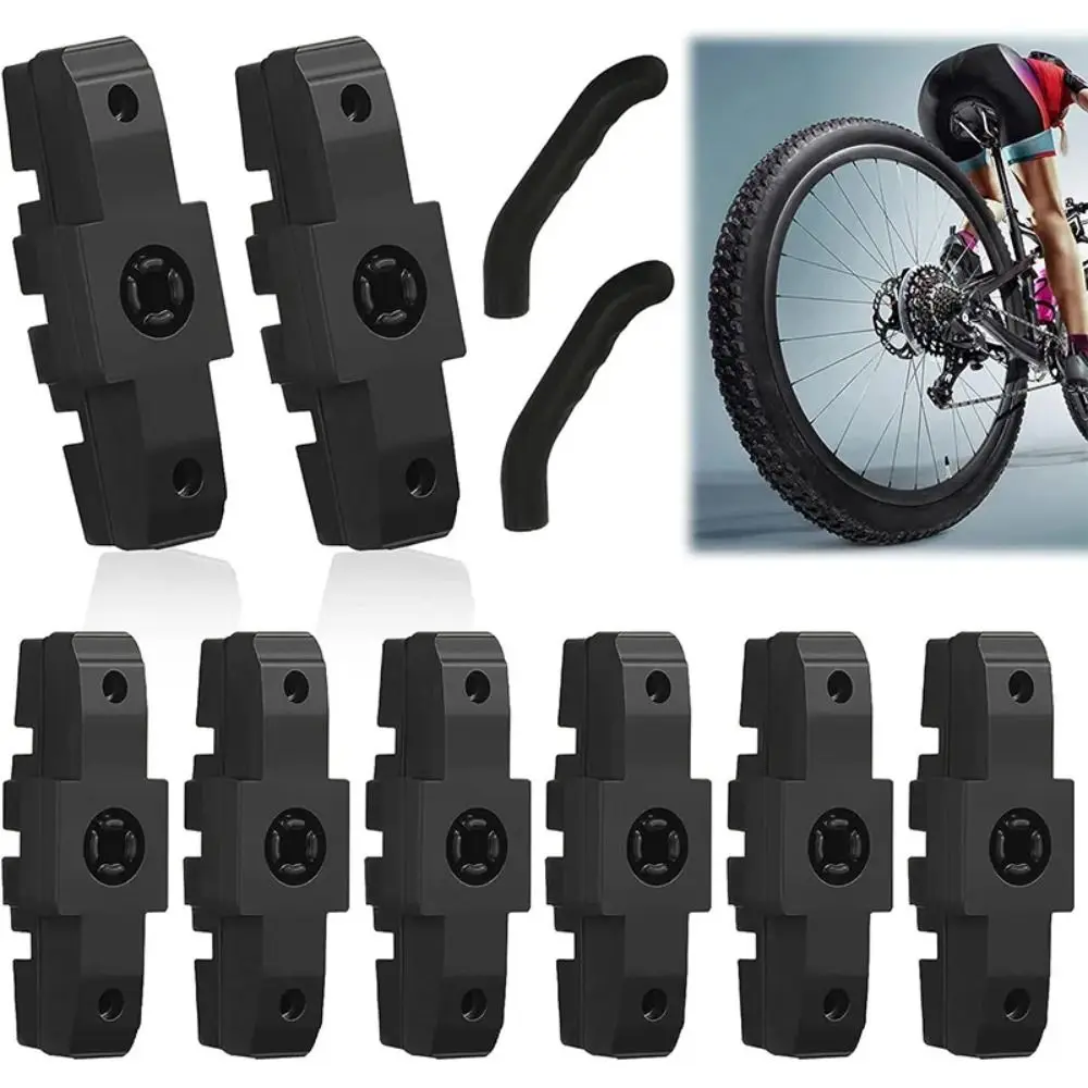 2 Pairs/Set S32-10 Bicycle Brake Pads Lightweight Composite Materials Bicycle Accessories Drawer Type Black Bicycle Brake Shoes