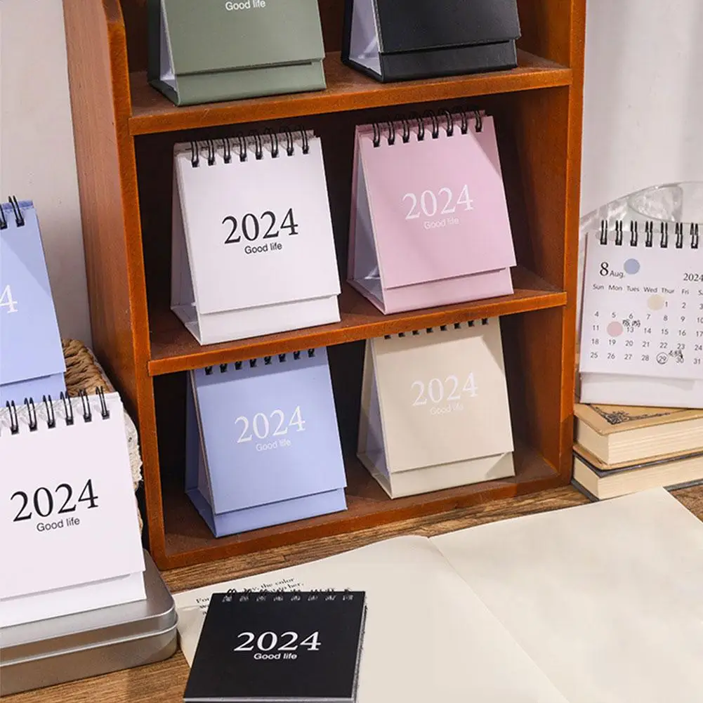 2024 Mini-Bureaukalender Voor Planner Schema Kantoorbenodigdheden Creatieve Kalender Dagelijkse Mini-Ins Stijlbare Kalender