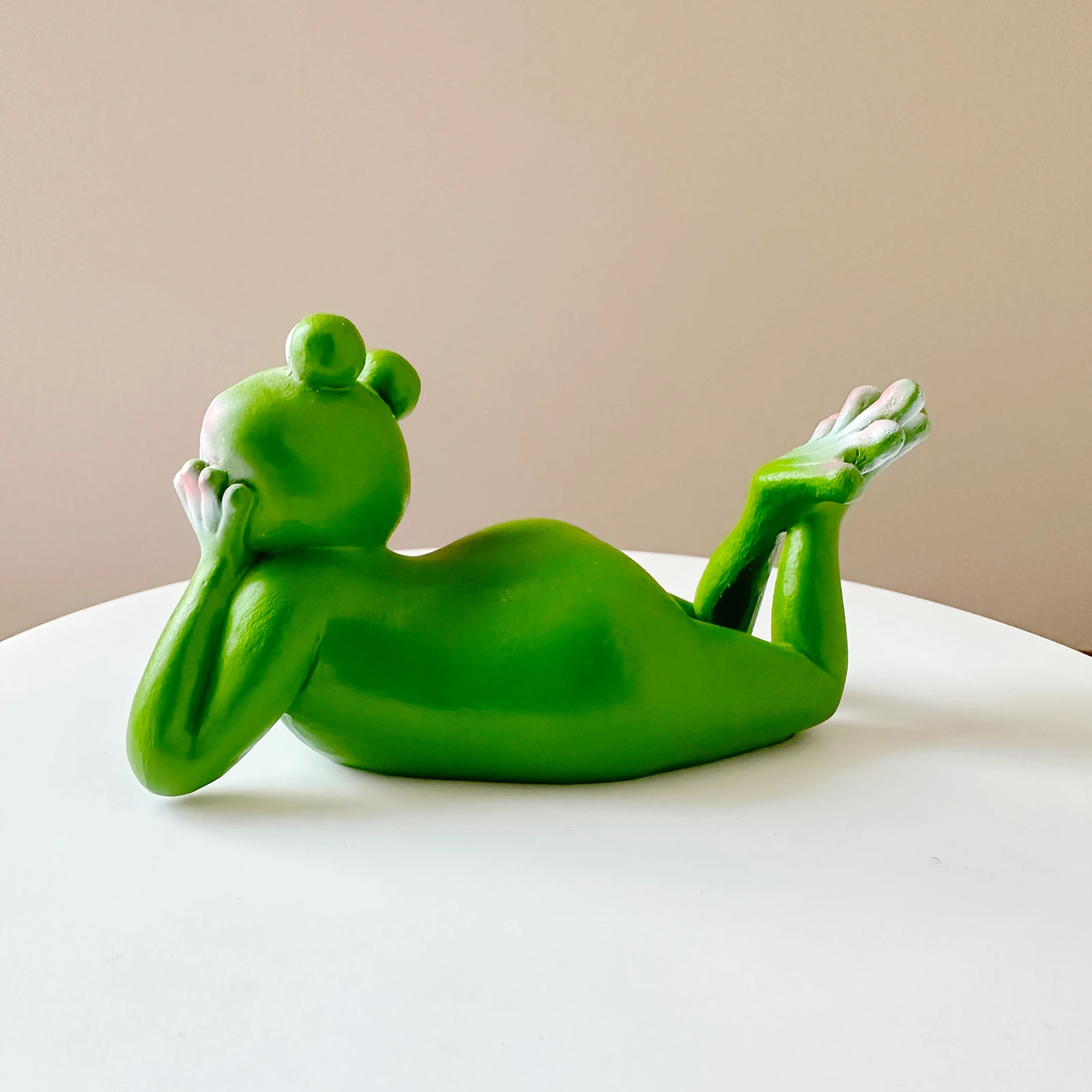 1pc cute cartoon holding the face of a small frog resin decorations gardening courtyard bonsai ornaments decorative crafts