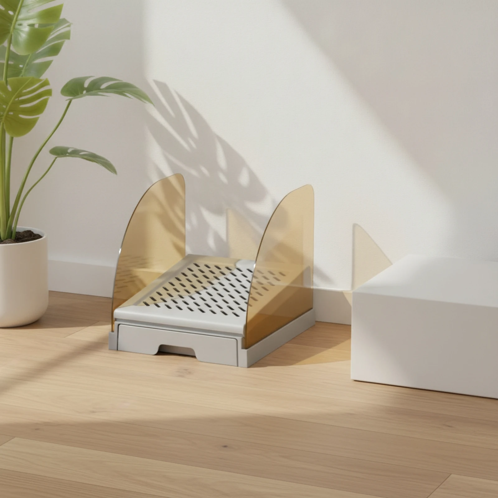 Cat Litter Step with Drawer Compact Litter Box Step with Drawer Pet Accessory Stable Elevated for Cats